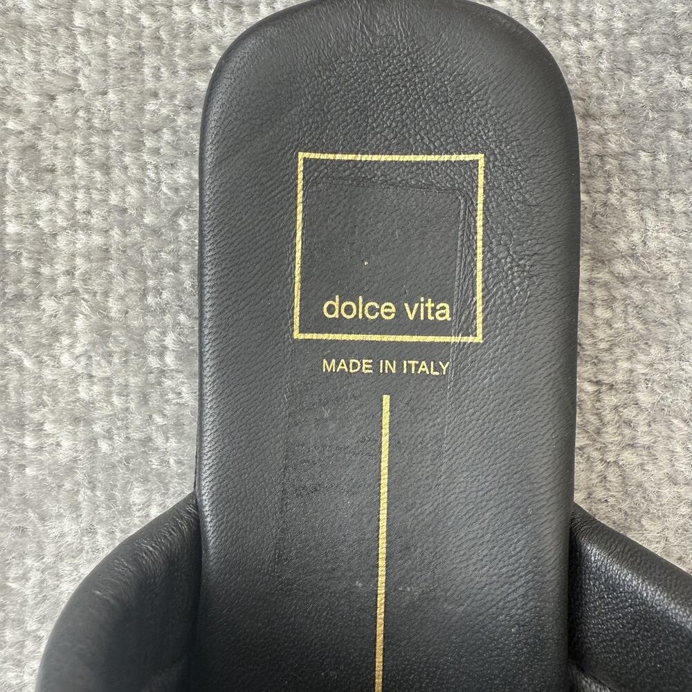 Dolce Vita Shoes Womens Size 9 Slide Sandals Made In Italy Double Strap Leather - Picture 6 of 9